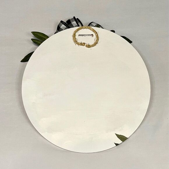 Handmade Solid Wood Round Wreath Wall Decor Roses Romantic Shabby Chic - Picture 3 of 3